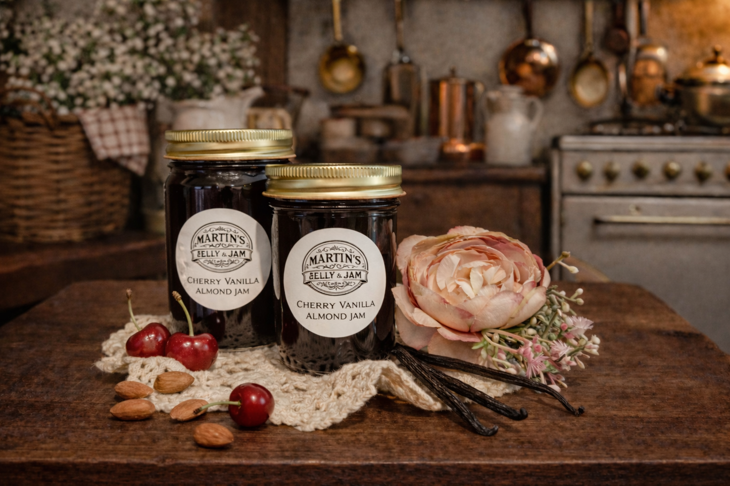 Cherry Vanilla Almond Jam